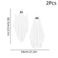 thumbnail image 3 of PYURTEP Halloween Decorations Window Clings 2Pcs, Reusable Large White Ghost Decal, Removable Glass Stickers for Home Window, Mirror Halloween Decor, 3 of 7