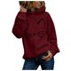 thumbnail image 1 of Gibobby Sudadera ligera con cremallera Cubiertas de capucha Casual Pullover, de manga larga y liviana, para mujeres （Vino， XXL), 1 of 4