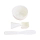 thumbnail image 1 of Juego de 3 tazones reutilizables para mezclar con kit de herramientas de medición para maquillaje facial. blanco, 1 of 9