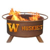 Patina 31 in. College Fire Pit with Grill and FREE Cover