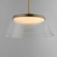 thumbnail image 2 of E22088-144SBR ET2 Lighting Jensen - 28W 1 LED Pendant-7.5 Inch Tall and 18 Inch Wide-Satin Brass Finish-Clear Ribbed Glass Color, 2 of 5