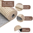 thumbnail image 4 of Modern Easy Area Rug Machine Washable Non-Slip Low Pile Stripe Pattern Rug for Living Room Bedroom Entryway (Brown 8'x10'), 4 of 6