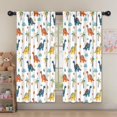 thumbnail image 5 of Blackout Kids Curtains,White Dinosaurs Palms Stars Pattern Childrens Insulated Curtains Set Of 2,Bedroom Essentials,Toddler Room Decor 52"x63", 5 of 5