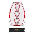 thumbnail image 1 of VEVOR 8 x 4 inch Football Trainer Throwing Net, Training Throwing Target Practice Net with 5 Target Pockets, Knotless Net Includes Straps and Portable Carry Case, Improve QB Throwing Accuracy, Red, 1 of 9