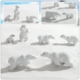 thumbnail image 5 of Baluue Set of 6 Bear Resin Figurines Decorative Animal Sculptures for Home and Office Decor, 5 of 8