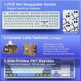 thumbnail image 2 of Restored Aula F108 Wireless Mechanical Keyboard, BT5.0/USB-C/2.4GHz Hot Swappable Custom Gaming Keyboards, PBT Keycaps, Pre-lubed Switches, RGB Backlit Full Size Creamy Keyboard with Number Pad (Refurbished), 2 of 8