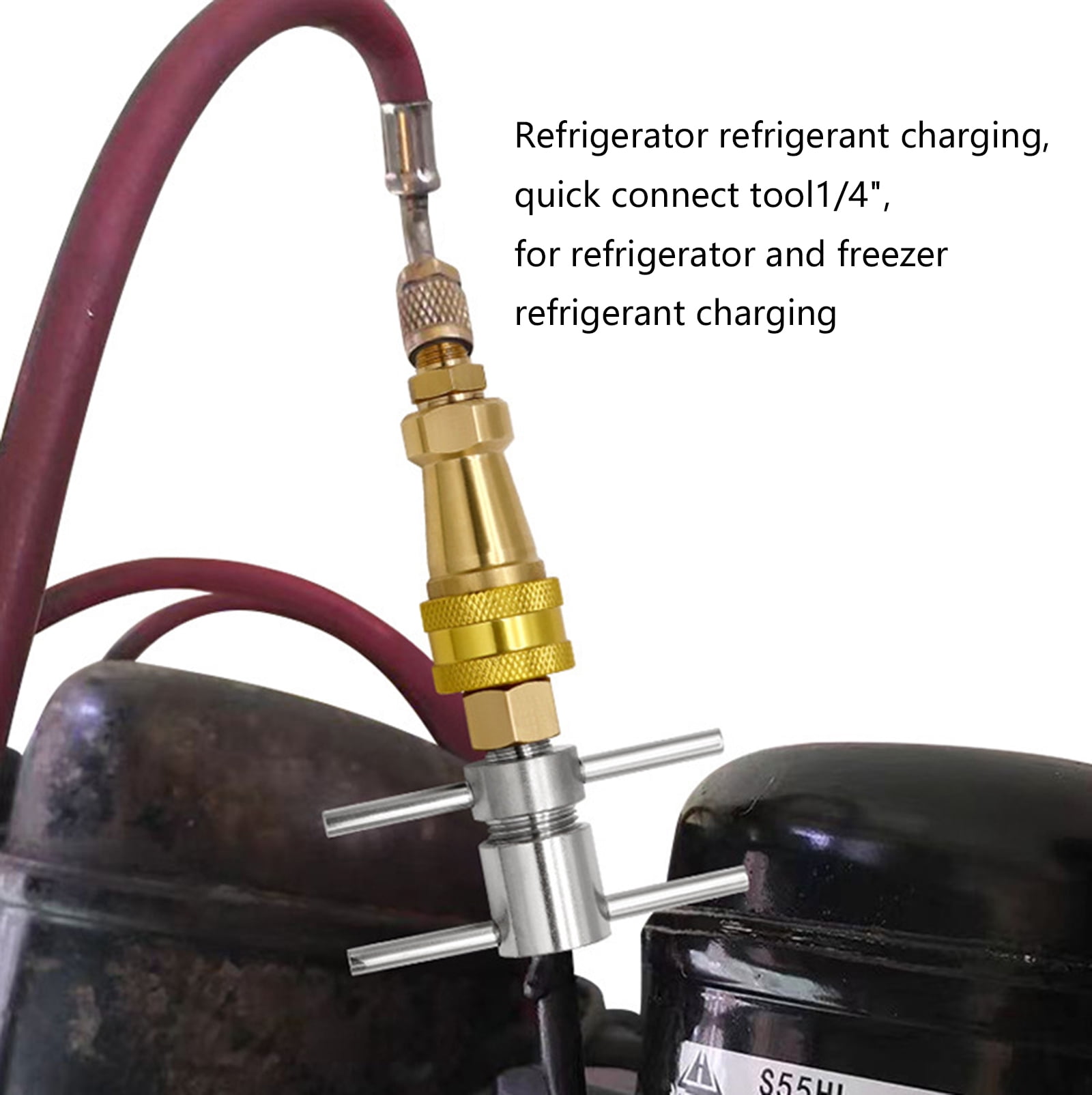 Universals Refrigerator Refrigerants Filling Quick Connection Tool 1/4inch Refrigerator Quick Coupling Parts Easy to Install