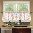 thumbnail image 4 of Yayeee Kitchen Curtains Tier Set of 2 Light Filtering 57"x36" Over Sink Window Panels, Pink Easter Eggs, 4 of 7