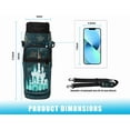 thumbnail image 4 of Water Bottle Carrier Holder Sling Bag Sleeve 32 Oz Crossbody Water Bottle Case Cover with Strap Pockets for Travelling Hiking Camping, 5''''x10'''', Black-1, 4 of 5