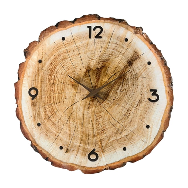 Reloj de pared redondo moderno y silencioso, fabricado en MDF ligero y duradero, de decoración sencilla. 16 pulgadas