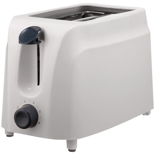 Tostadora Brentwood Cool Touch para 2 rebanadas, plástico blanco
