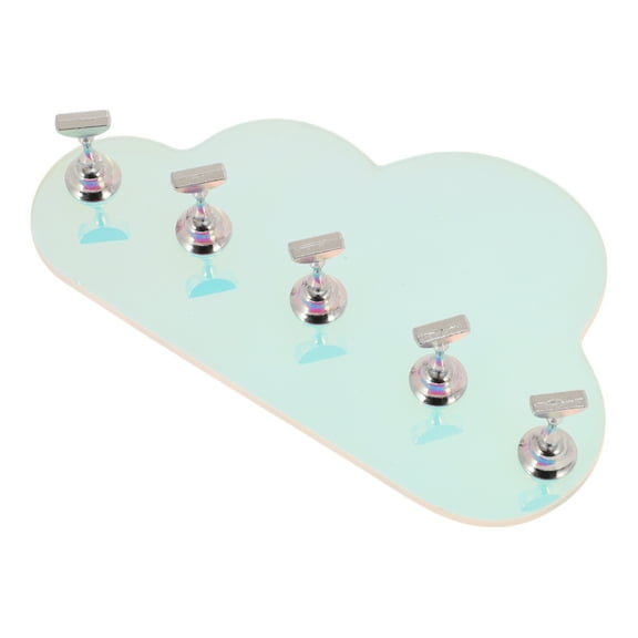 Unique Bargains 1 Set Cloud Nail Display Stand for Nail DIY Colorful Silver Tone