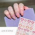 thumbnail image 5 of opvise Nail Sticker Self Adhesive Waterproof Eye-catching Love Heart Print Fingernail Sticker DIY Nail Art Gadget Birthday Gift, 5 of 8