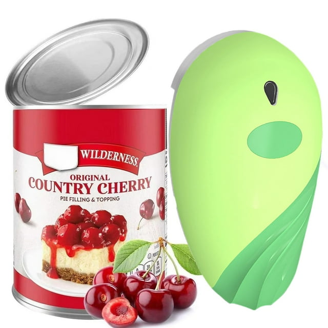 Amzcrzy Electric Can Opener, Button Automatic Smooth Edges Opening Cans Portable Auto Kitchen Gadgets Suitable for Multitude Different Sizes Cans Convenient Can Openers for Mom Grandma, Green