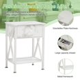 thumbnail image 6 of VECELO Set of 2 Nightstand with Drawer and Open Storage Shelves, Bedside End Table for Bedroom Living Room, White, 6 of 10