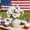 White, variant on WLAGOOD Artificial Bouquet,7 Heads 21 Flowers Realistic Arrangement,Weather Resistant Fade-Proof Flower with Adjustable Stem for Patriotic Events,Yard Windowsill and Daily Household Decoration