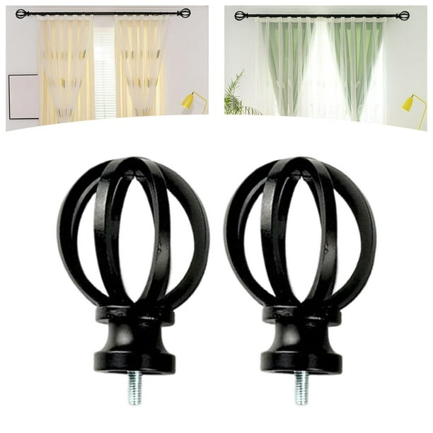 2 Uds Remates de Barra de Jaula/hardware Decorativo de 5/8 Pulgadas de Diámetro Remates de Barra de Cortinas Vintage/para Baño Sala de Esta Yotijar Terminaciones de barra de cortina