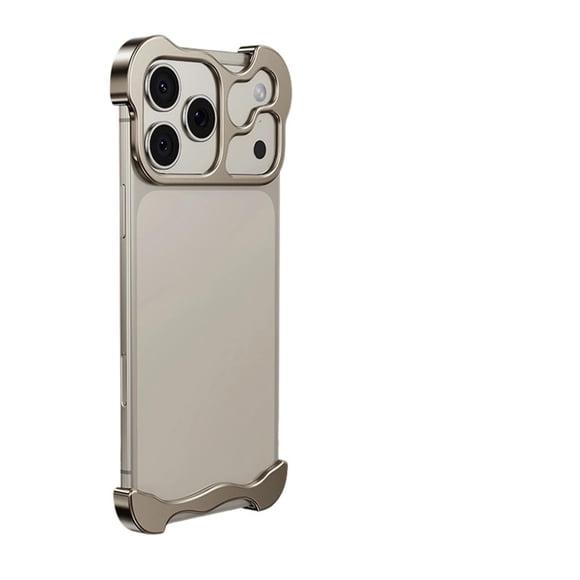 YISITIAN Metal Design Case for iPhone 17Air with Corner Camera Protection and Heat Dissipation, Titanium Color AZ1014-1018