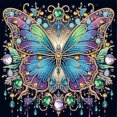 thumbnail image 1 of 5D DIY Kit Con Forma Especial Parcial Mariposa 30x30cm, 1 of 9