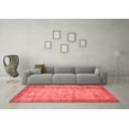 thumbnail image 3 of Ahgly Company Machine Washable Indoor Rectangle Abstract Red Modern Area Rugs, 8' x 12', 3 of 4