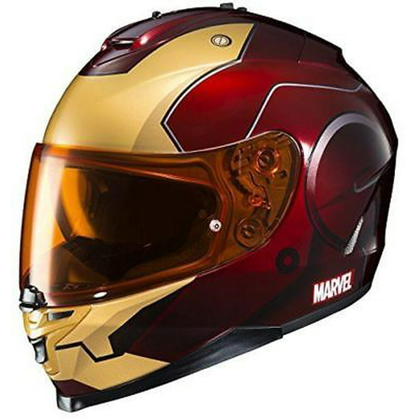 hjc helmets marvel is-17 unisex-adult full face ironman street motorcycle  helmet