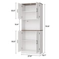 thumbnail image 7 of DIYART 71" Tall Pantry Cabinet with Charging Station, Farmhouse Kitchen Hutch with Adjustable Shelves, Modern Kitchen Pantry Storage Cabinet for Dinning Room & Living Room, Antique White, 7 of 7