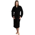 thumbnail image 1 of TowelSelections Women's Soft Plush Robe Fleece Kimono Spa Bathrobe X-Small/Small Black, 1 of 6