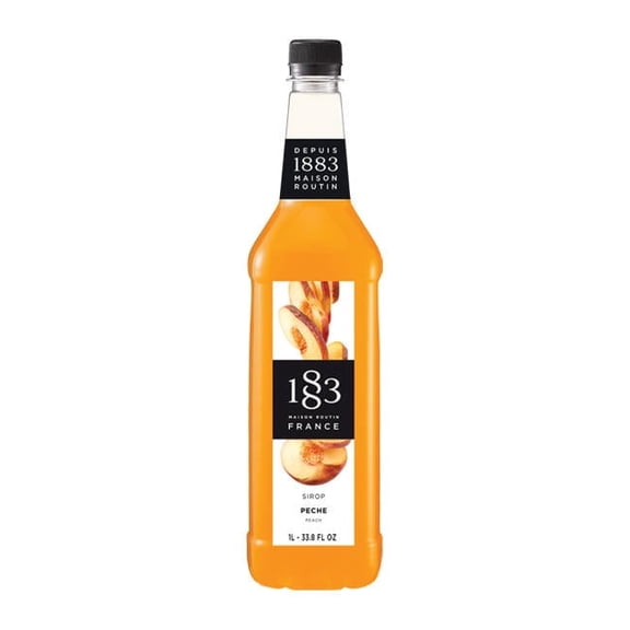 1883 Peach Syrup PET cs 6/1 ltr