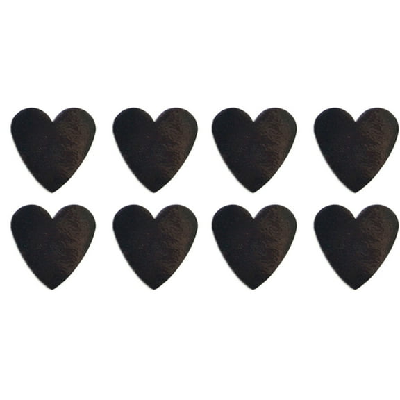 ULTNICE Set of 10 Black Heartshaped Soft Magnetic Stickers for Family Use on Refrigerator or Office