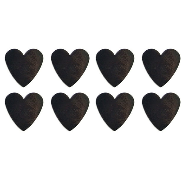 EeaseMX 12 pegatinas magnéticas de 30 x 2,2 mm con forma de corazón, para nevera, juguetes para niños (negro)