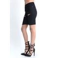 thumbnail image 2 of American Bazi Women's Destroyed Skinny Shorts - BLK - SML, 2 of 2