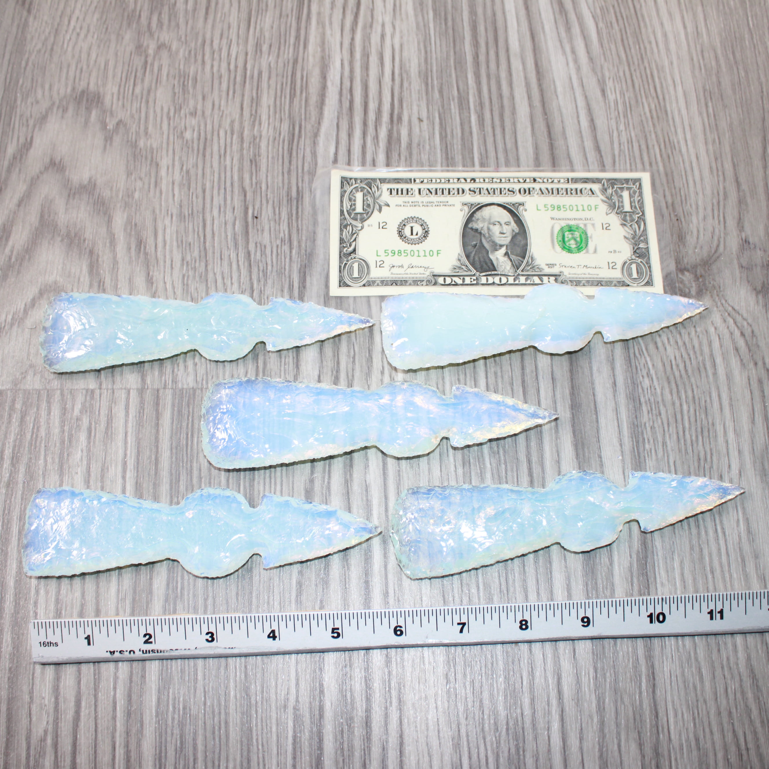 5 Opalite Ornamental Tomahawk Heads  #2464    Axe Hatchet Ax