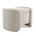 thumbnail image 6 of Modrest Erin - Modern Cream Fabric Storage Ottoman, 6 of 7