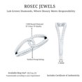thumbnail image 6 of Rosec Jewels Lab Grown Diamond Anniversary Ring - Interlock Ring - EF-VS Quality Certified, 18K White Gold, US 7.00, 6 of 9