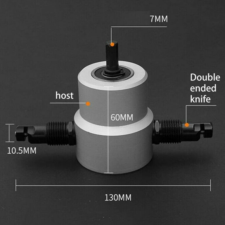 Double Head Metal Sheet Cutting Saw Knife Cutter Nibbler Metal Cutter Power  Adjustable Drill Attachment