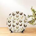thumbnail image 6 of Zufioo Funny Chicken Print Bone China Decorative Plate, Ceramic Dinner Plate with Stand Ceramic Decoration Homewares-10in, 6 of 6
