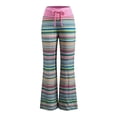 thumbnail image 6 of REDARER Womens High Waist Striped Flare Pants Soft Elastic Waistband Flowy Casual Trousers,S, 6 of 6