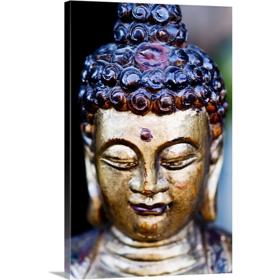 Great BIG Canvas | "China, Beijing, Golden Buddha From South East Asia" Canvas Wall Art - 32x48