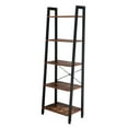 thumbnail image 6 of uhomepro 5 Tier Industrial Bookshelf, Metal and Particleboard Construction Rustic Brown, 6 of 9