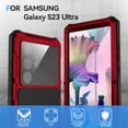 thumbnail image 2 of Decsae for Samsung Galaxy S24 Ultra Full Body Protection Case,Built-in Screen Protector,Foldbale Invisible Kickstand,Military Grade Drop Heavy Duty Shockproof Metal Frame Non-Slip Durable Cover,Red, 2 of 8
