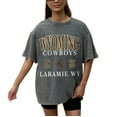 thumbnail image 3 of Women's Gameday Couture Grey Wyoming Cowboys Oversized Snow Wash T-Shirt, 3 of 5