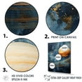 thumbnail image 3 of Designart "Cosmic Wonder Of The Sapphire Saturn I" Our Solar System Canvas Wall Art, 3 of 7