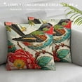 thumbnail image 3 of Leisuo Birds Pillow Covers Outdoor Spring Sofa Couch Cushion Covers Decorative Birds Pillowcovers Line Cushion Case for Patio Home Seasonal Spring Summer Decoration White, 3 of 5