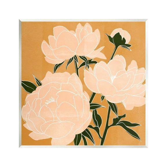 Contemporary Peony Blooms Botanical & Floral Graphic Art Unframed Art Print Wall Art