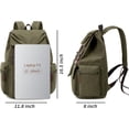 thumbnail image 2 of SPEKSEE Sac à Dos Rétro en Toile et Cuir pour Ordinateur Portable, Sac Unisexe Durable de 15,6 Pouces pour la Randonnée, le Travail et les Voyages, Sac de Jour Résistant à l'Eau, 2 of 6