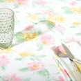 thumbnail image 3 of Martha Stewart Amber Floral Fabric Tablecloth Single Pack, Pink/Yellow, 60"x120", 3 of 5
