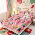 thumbnail image 3 of Manfei Happy Xmas King Sheets,Cute Christmas Gift Box Bedding,4 Pieces,1 Flat Sheet,1 Fitted Sheet and 2 Pillowcases, 3 of 6