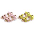 thumbnail image 1 of (2-Pack) Rinsvye Girls Sandals Three Flower Decorations Summer Comfort Footwear Little Girl Shoes, 1 of 6