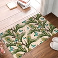 thumbnail image 4 of Rateoe Butterflies And Peacock Feathers Pattern Flannel Door Mat Indoor Outdoor Entrance, Waterproof All-Weather Doormat,Fade Resistant, Low Profile Entryway Mat 16x24in, 4 of 7