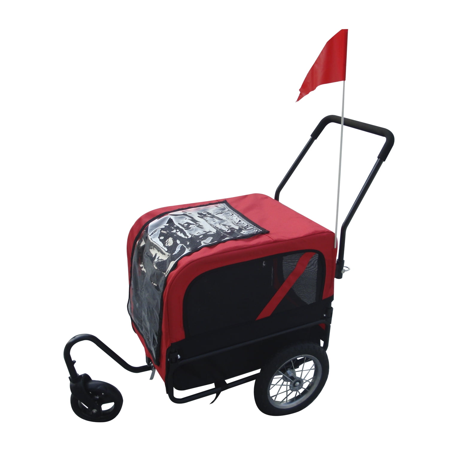 Deluxe 2in1 Pet Jogging Stroller Dog Cat Carrier Bike Bicycle Trailer